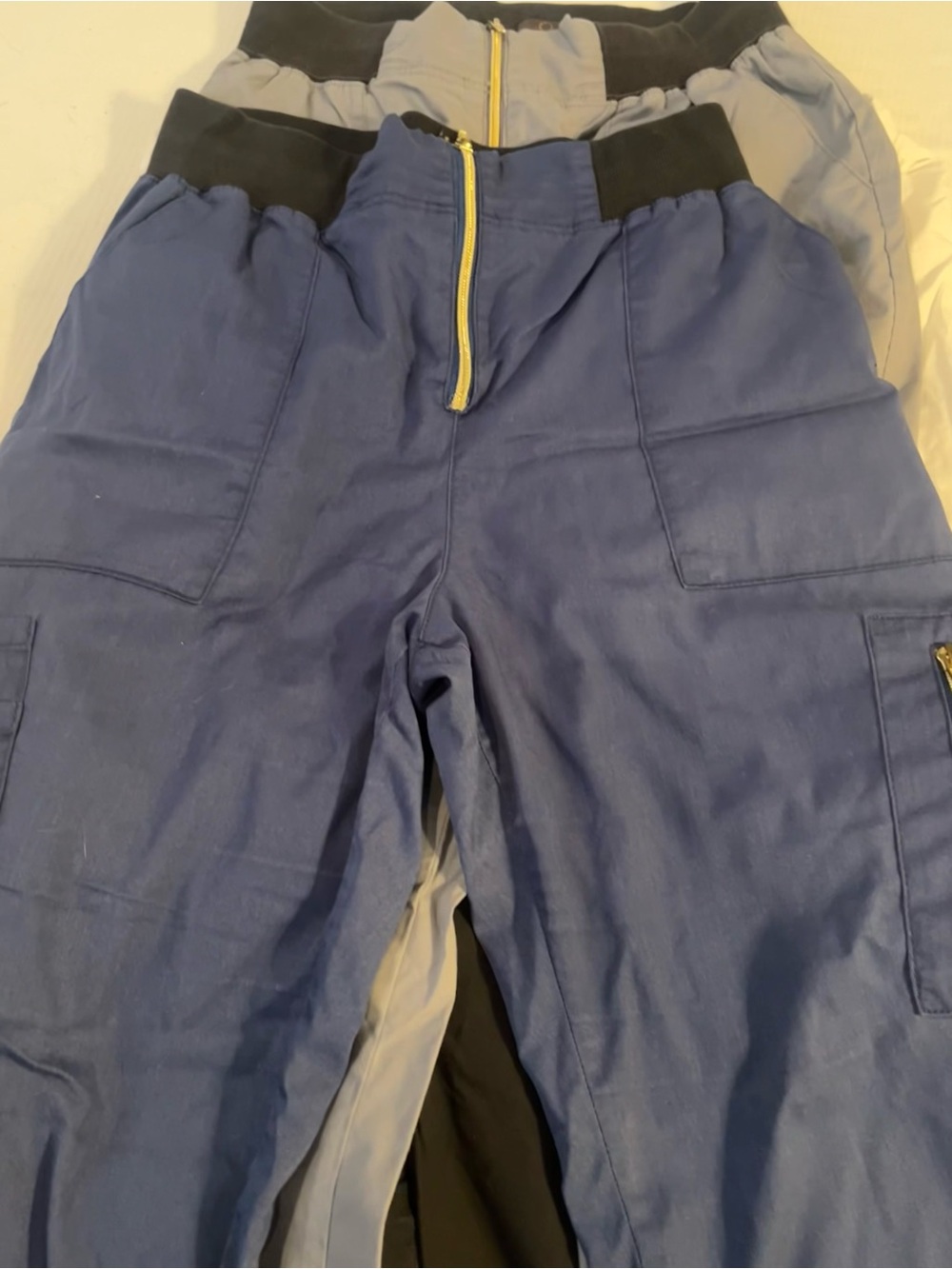 Jaanuu Navy Blue highwaisted scrubs with Black Elastic Waistband